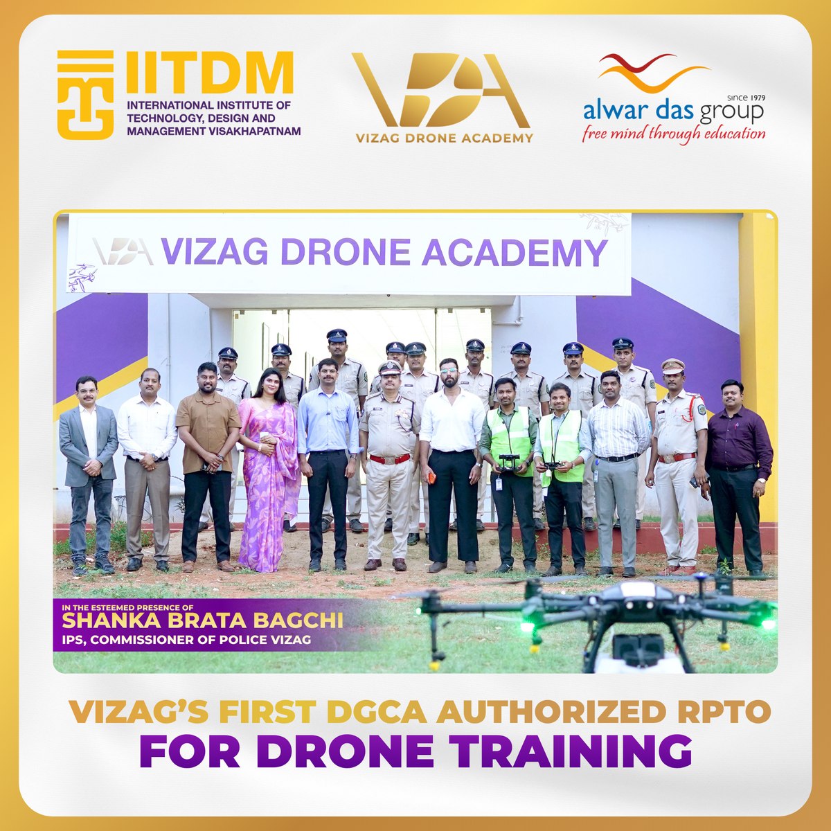 Vizag's first DGCA authorized RPTO for drone training -- Vizag Drone Academy